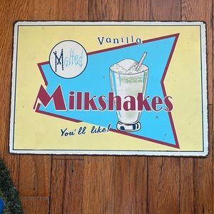Vanilla Malted Milkshakes You’ll Like! Vintage Metal Sign